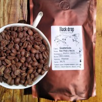 Cвежеобжаренный зерновой кофе Guatemala 100г Premium 84.75 Arabica Black Drop Bourbon Natural