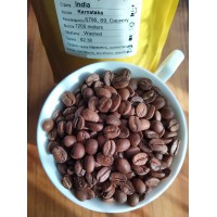 Свежеобжаренный зерновой кофе India 500г Premium 82.4 Arabica Bourbon Natural