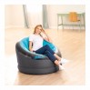 Кресло надувное Intex для отдыха с флокированным покрытием 112х109х69 см голубое (int- 66582)