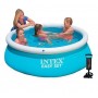 Бассейн надувной детский Intex Easy Set Pool 183х51 см трёхслойный Комплектация эксклюзив + насос и подстилка Оригинал (intx-28101-2)