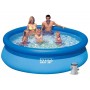 Надувной семейный бассейн Intex SUPER-TOUGH 3X-прочность 305х76 см с эффектом мозайки + картриджный насос Оригинал (intx-28122)