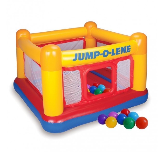 Батут детский надувной Intex «Jump-O-Lene» 174х174х112 см +10 шариков (int-48260-1)