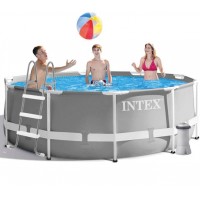Каркасный бассейн Intex 305х99 см с фильтр-насосом лестницей (intx-26706)