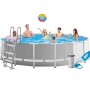 Каркасный бассейн Intex 457х122 см c фильтр-насосом тентом подстилкой лестницей пылесосом скиммером Оригинал