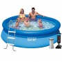 Надувной бассейн Intex 305х76 см с фильтр-насосом подстилкой тентом насосом (intx-28120-5)