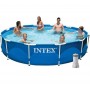 Каркасный бассейн Intex 366х76 см Metal Frame™ c фильтр-насосом 2006 л/ч тентом подстилкой Оригинал