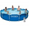 Каркасный бассейн Intex 366х76 см Metal Frame™ c фильтр-насосом тентом подстилкой Оригинал