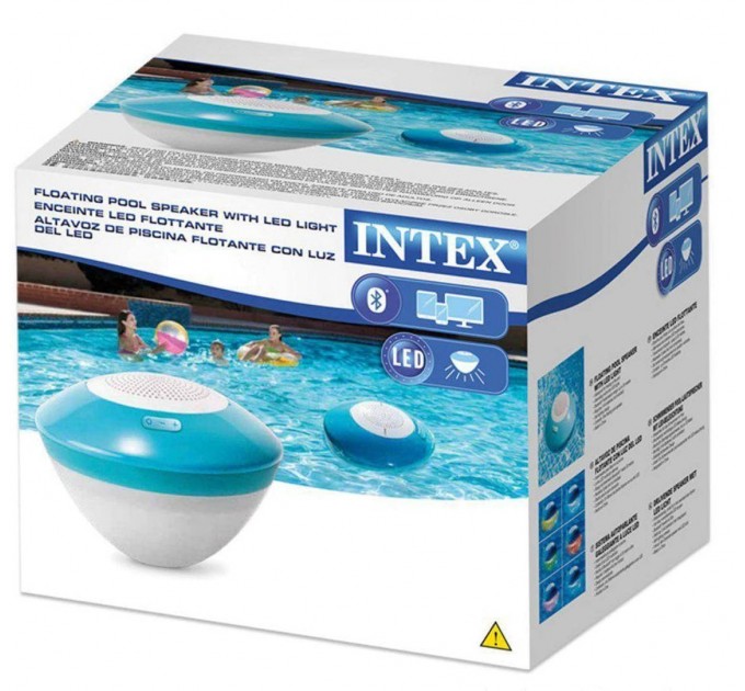 Плавающая беспроводная Bluetooth колонка с LED-подсветкой Intex 3 Вт Оригинал (intx-28625)