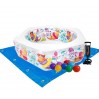 Детский надувной бассейн Intex 191х178х61 см с шарики подстилкой и насосом+подарок (intx-56493-2)