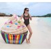 Пляжный надувной матрас-плот с высококачественного 3Х-прочнного винила «Кекс» 142х135 см Оригинал (intx-58770)