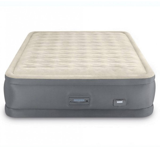 Надувная ортопедическая двухспальная кровать Intex 152х203х46 см + встроенный электронасос PremAire и сумка для хранения Оригинал (intx-64926)