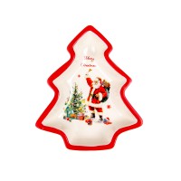 Блюдо салатник елочка Lefard Веселый Санта 23 см керамика