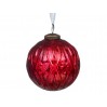 Новогодняя игрушка Lefard Рождественский шар 10 см красный стекло