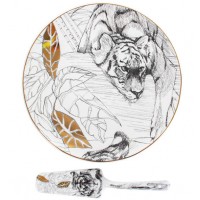 Блюдо с лопаткой Lefard Тигр символ года фарфор 26 см 