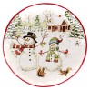 Блюдо круглое Lefard Новогодние снеговики 26 см
