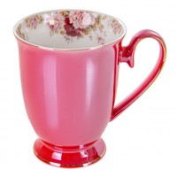 Чашка Lefard розовая фарфор 325 мл 