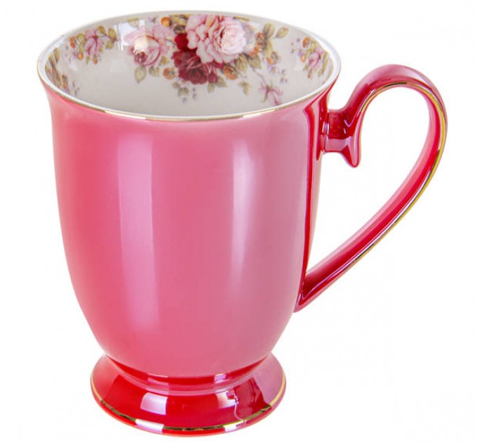 Чашка Lefard розовая фарфор 325 мл