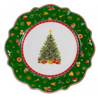 Тарелка Lefard Новогодняя елка 21 см фарфор зеленая