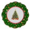 Тарелка Lefard Новогодняя елка 21 см фарфор зеленая