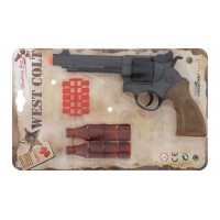Игрушечный пистолет EDISON West Colt 28см 8-зарядный с мишенью и пульками (465/32) (dd-ED-0465320)