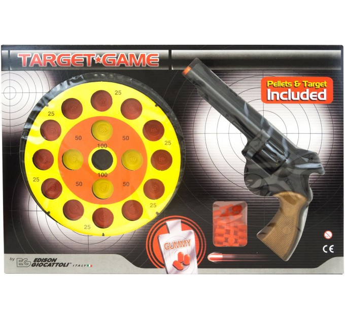 Игрушечный пистолет с мишенью EDISON Target Game 28см 8-зарядный (485/22) (dd-ED-0485220)