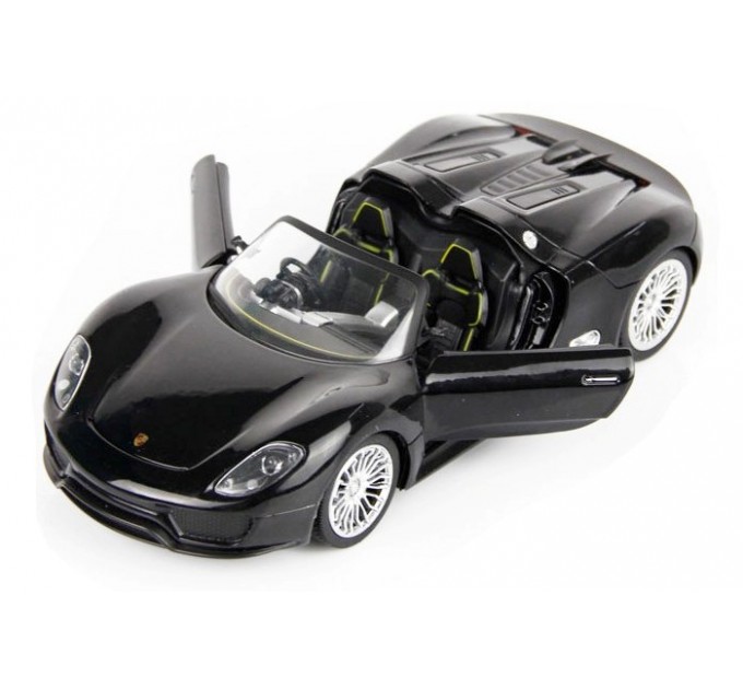 Машинка радиоуправляемая 1:24 Meizhi Porsche 918 металлическая (черный) (dd-MZ-25045Ab)
