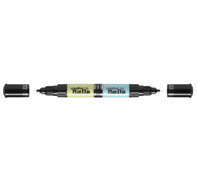Лак-карандаш для ногтей детский Creative Nails на водной основе (2 цвета зелёный + голубой) (dd-MA-303001)