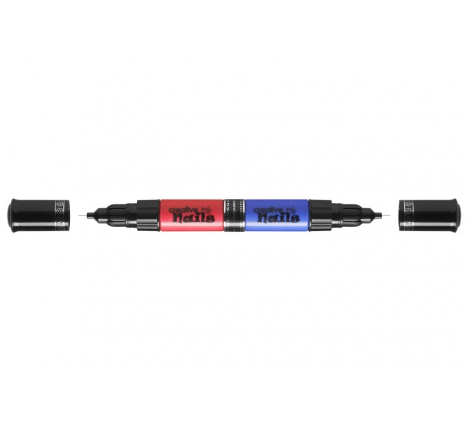 Лак-карандаш для ногтей детский Creative Nails на водной основе (2 цвета малиновый + синий) (dd-MA-303003)