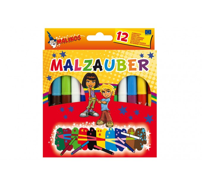Фломастеры волшебные меняющие цвет MALINOS Malzauber 12 (10+2) шт (dd-MA-300005)