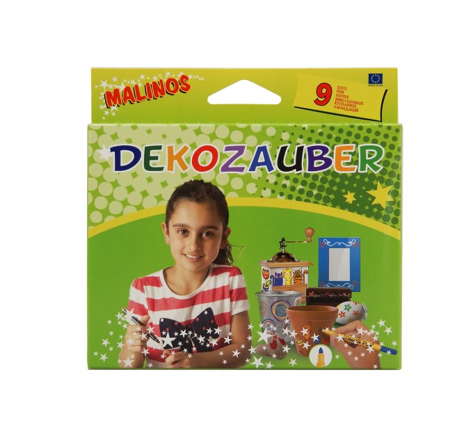 Фломастеры для декорирования нестираемые MALINOS Dekozauber 9 (8+1) шт (dd-MA-300034)