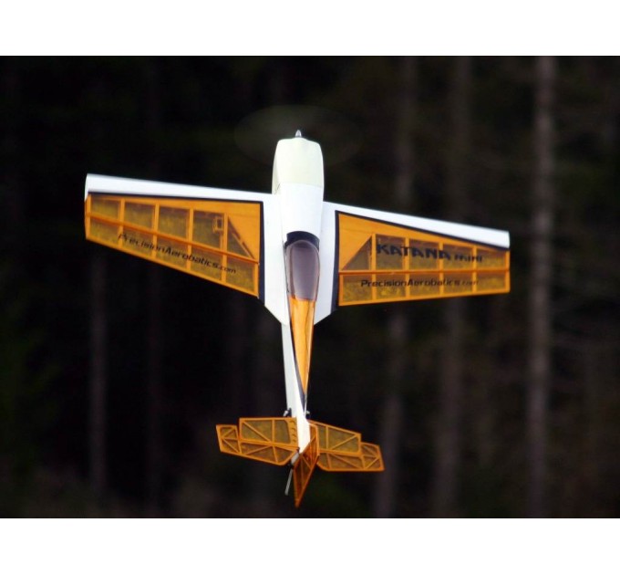 Самолёт р/у Precision Aerobatics Katana Mini 1020мм KIT (желтый) (dd-PA-KM-YELLOW)