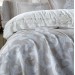 Винтажное покрывало с комплектом постельного белья Dantela vita JUA SET 260х260см светло серый евро