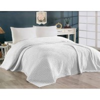 Винтажное хлопковое покрывало DIAMOND LUIZA KREM 240х260см крем