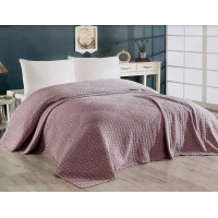 Винтажное хлопковое покрывало DIAMOND LUIZA PUDRA 240х260см пудра