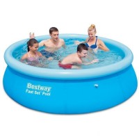 Надувной семейный бассейн Bestway SUPER-TOUGH 3X-прочность 244х66 см Оригинал (intx-57265)