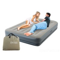 Надувная двуспальная кровать Intex 152х203х30 см бежевый Оригинал (intx-64118)
