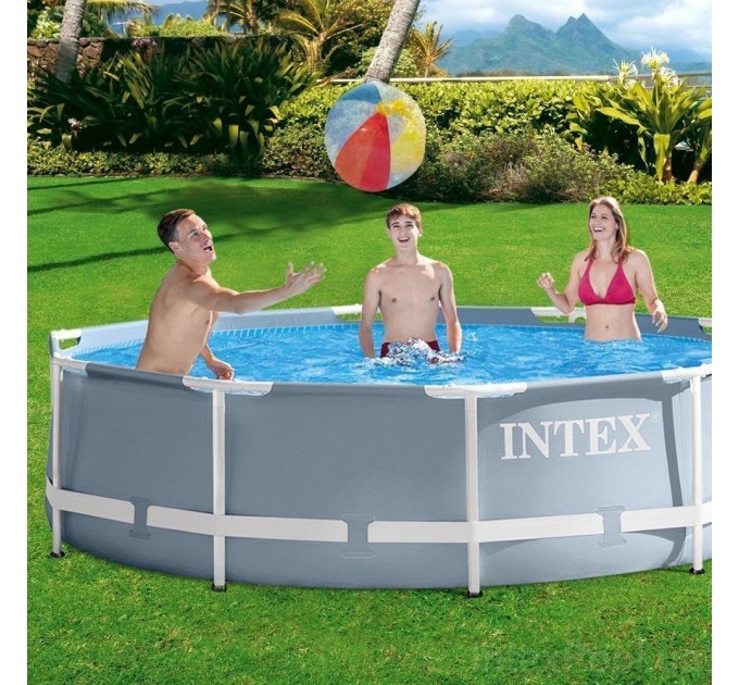 Каркасный семейный бассейн Intex 305х76 см Prism Frame™ c эффектом мозаики + фильтр-насос 1250 л/ч (int-26702)