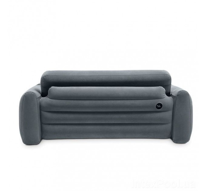 Надувной диван трансформер 2в1 с электронасосом Intex 203х224х66 см с флокированным покрытием