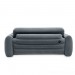 Надувной диван трансформер 2в1 с электронасосом Intex 203х224х66 см с флокированным покрытием Оригинал (intx-66552-2)