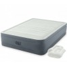 Кровать надувная суперпрочная двухспальная Intex технология Fiber-Tech™ 152х203х46 встроенный электронасос Бонус-сумка для хранения и две надувные подушки