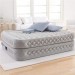 Надувная суперпрочная двухспальная кровать Intex технология Fiber-Tech™ 152х203х51 + встроенный электронасос Бонус-сумка для хранения Оригинал (int-64490)