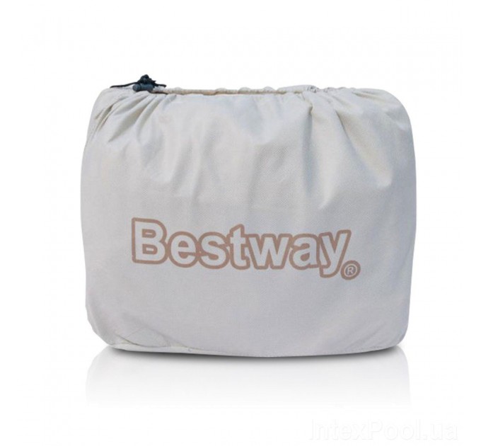 Надувная ортопедическая двухспальная кровать c USB портом Bestway 152х203х46 см + встроенный электронасос Alwayzaire и сумка для хранения Оригинал (intx-67624)