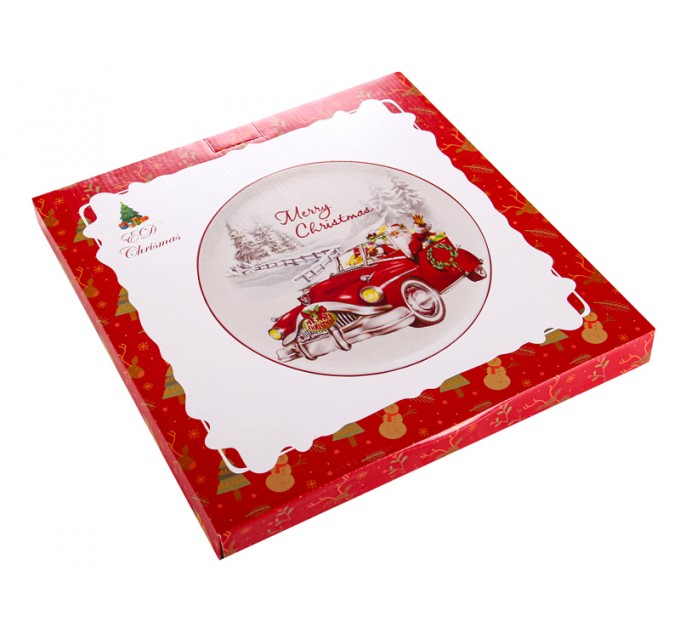Блюдо Lefard Новогодняя коллекция Дед Мороз и подарки d-30 cм в подарочной упаковке (Lf-358-108)