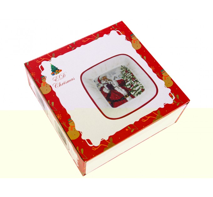 Блюдо Lefard Новогодняя коллекция Санта Клаус 18 cм в подарочной упаковке (Lf-358-984)