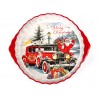 Блюдо для запекания Lefard Новогодняя коллекция Дед Мороз в машине d-28 cм в подарочной упаковке (Lf-358-988)