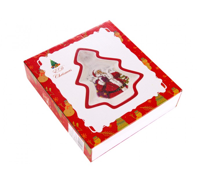 Блюдо Lefard Новогодняя коллекция Рождественская ель 23 cм в подарочной упаковке (Lf-358-989)