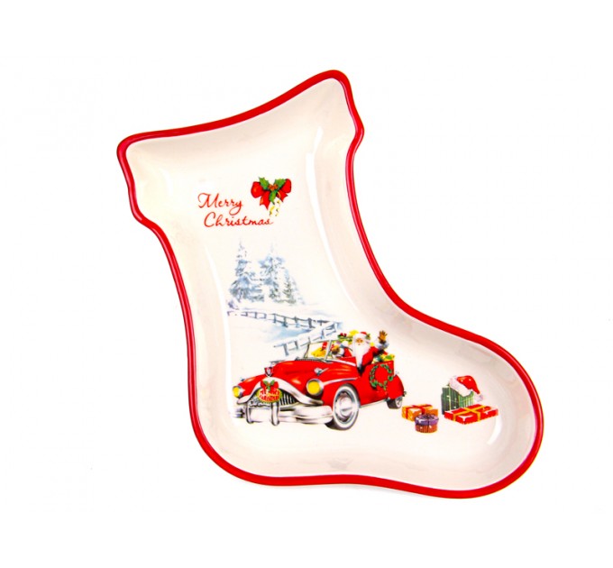 Блюдо Lefard Новогодняя коллекция Рождественский сапог 21 cм в подарочной упаковке (Lf-358-990)