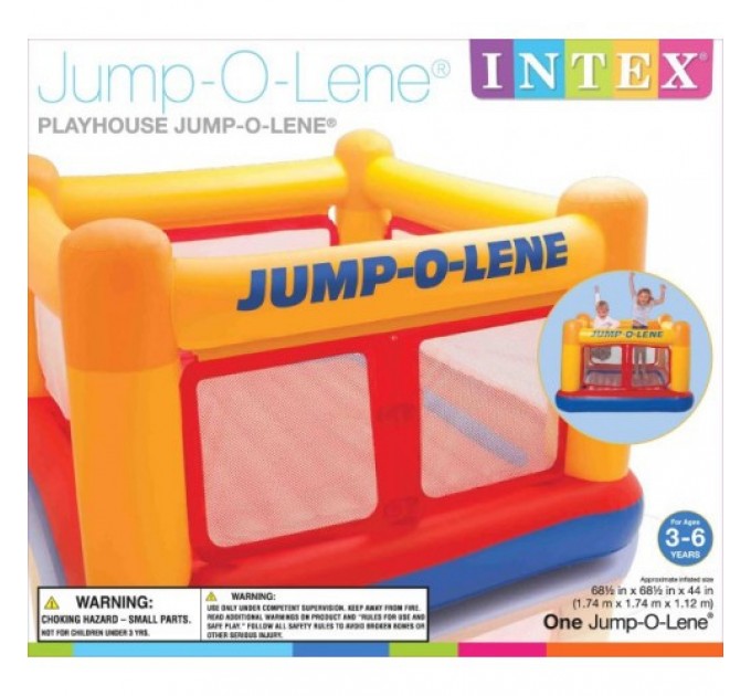 Батут детский игровой надувной Intex «Jump-O-Lene» 174х174х112 см (int-48260)