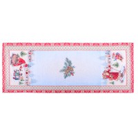 Скатерть раннер гобеленовый Lefard Новогодняя коллекция Дед Мороз на лыжах 47х140 см (Lf-716-040)