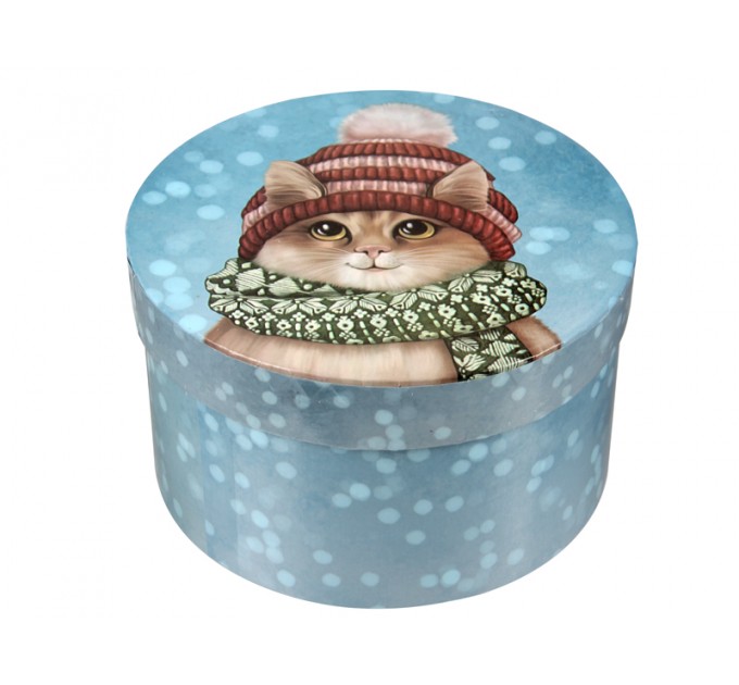 Чайный набор на 2 пр Lefard Новогодняя коллекция Кот в шапке 220 мл фарфор в подарочной упаковке (Lf-924-656)